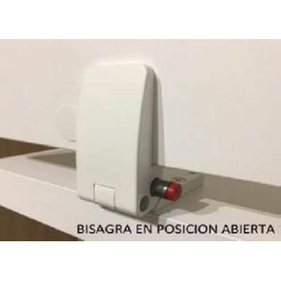 Bisagra abatible quitamiedos c/seguro juego blanco