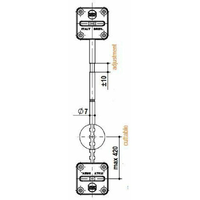 Tensor puerta TN213 2330mm negro