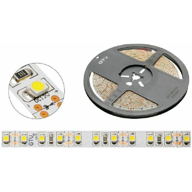 Tira LED 9,6w/metro blanco frio 6500K 5 metros