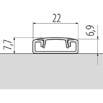 Perfil superficie led aluminio 2000mm NEW