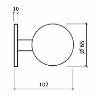 Pomo puerta inoxidable bola 65mm inox