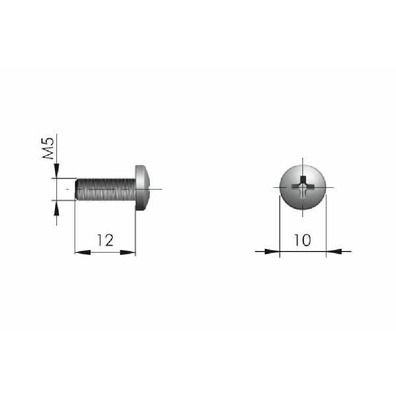 Tornillo zincado TRIADE M5x12 mm (100 unid.)