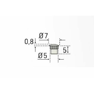 Tapón 5mm estriado para modulo