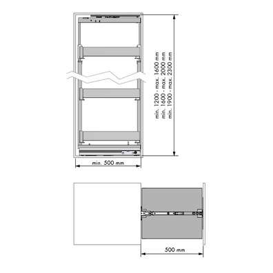 Columna despensero extraíble NOVA FLAT