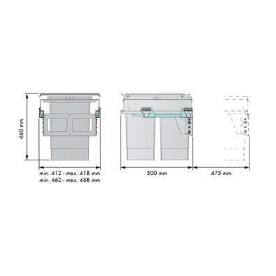 Cubo basura ecológico 2x24 litros