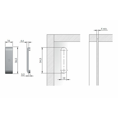 Embellecedor colgador Libra H2/H3 niquel