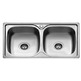 Fregadero INOX 2C rectangulares 820x500x185mm